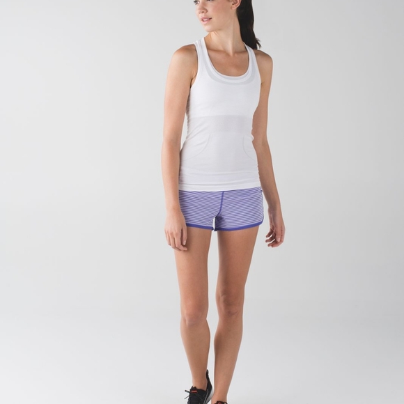 💫Lululemon Run: Speed Short *4-way StretchClassic Stripe Iris Flower Pretty - Picture 1 of 12